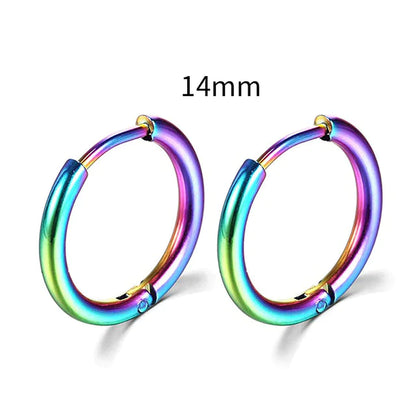 2022 Neue Einfache Edelstahl Gold Kleine Hoop Ohrringe für Frauen Männer Knorpel Ohr Piercing Schmuck Pendientes Hombre Mujer